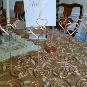 Table place card holders with Table Cards 1-25